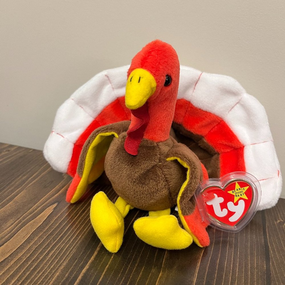 Ty Beanie Baby “Gobbles” the Thanksgiving Turkey! (5.5 inch) ***Rare***